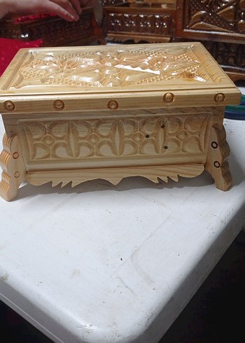 El İşçiliği Ahşap Oyma Kutu - Görsel 3