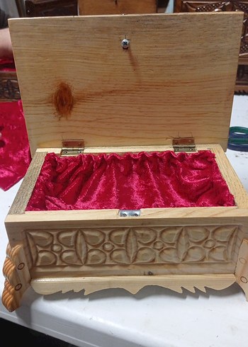 El İşçiliği Ahşap Oyma Kutu - Görsel 4