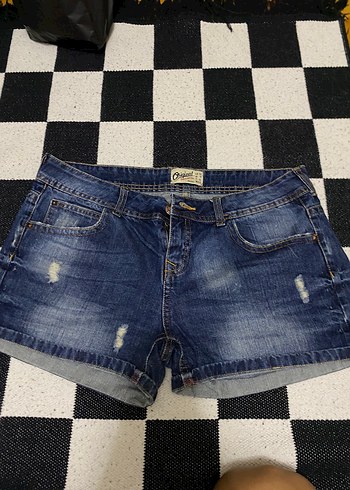 Kadın Lacivert Mini Denim Şort