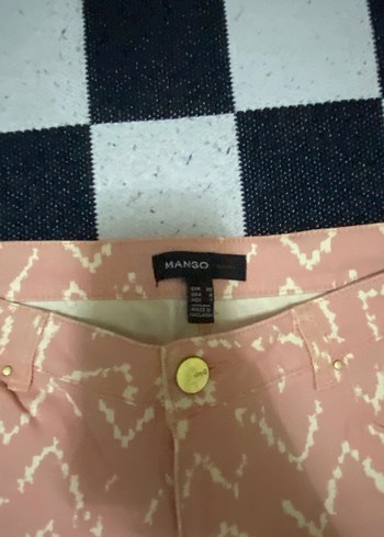 40 Beden Düğmeli Bohem Kadın Mini Şort