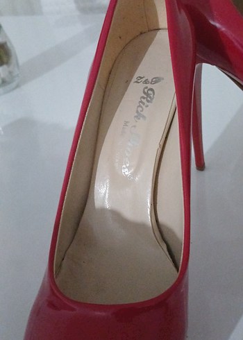 Kırmızı Parlak Platform Topuklu Stiletto - Görsel 4