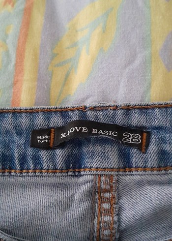 Mavi Batik Desenli Salaş Kadın Kot Pantolon - Görsel 2