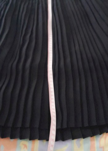 Siyah Pilili Uzun Kadın Etek - Görsel 3