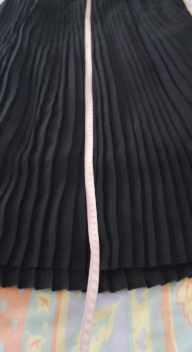 Siyah Pilili Uzun Kadın Etek - Görsel 3