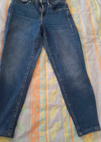 Kadın Mavi Denim Normal Boy Jean - Görsel 2