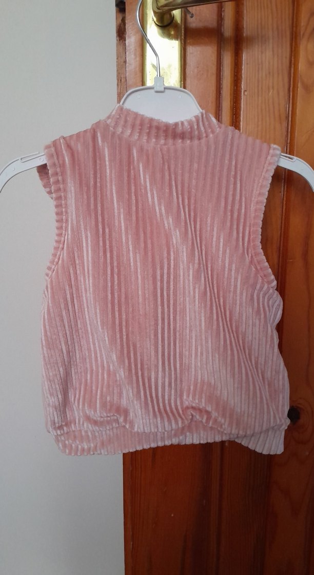 Kız Çocuk Pembe Fırfırlı Kolsuz Yelek - Görsel 5