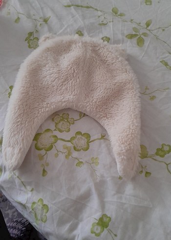 Krem Renkli Kürklü Bebek Bere - Görsel 3