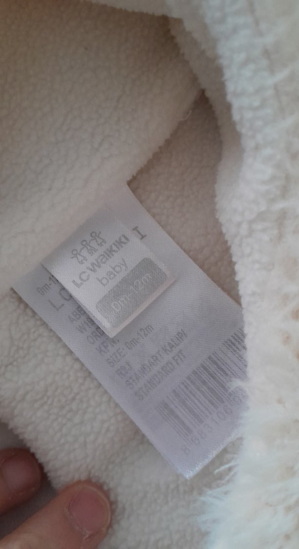 Krem Renkli Kürklü Bebek Bere - Görsel 2