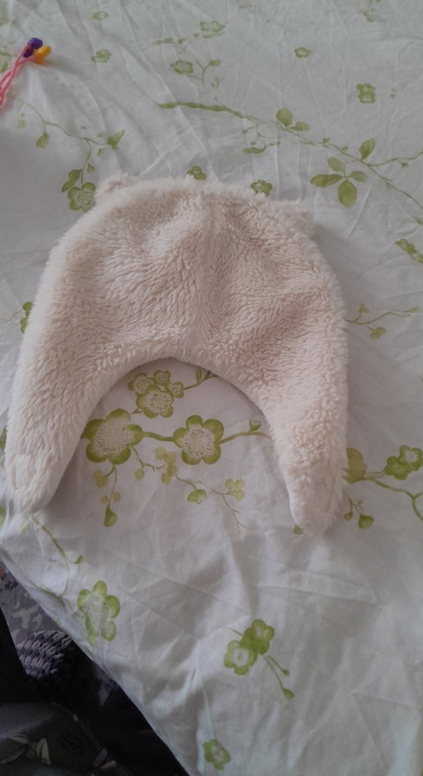 Krem Renkli Kürklü Bebek Bere - Görsel 3