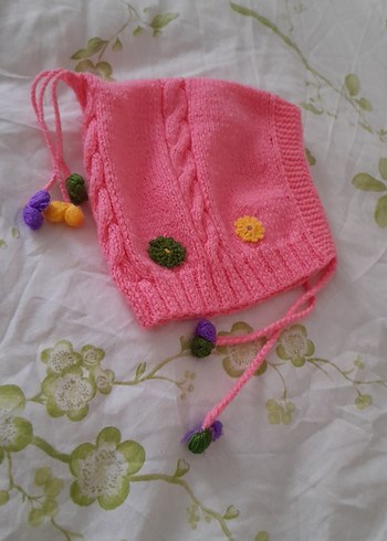 Renkli Nakışlı Bohem Çocuk Bere - Görsel 2