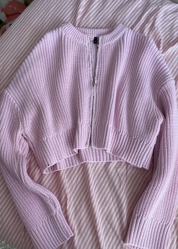 Pembe Triko Kadın Hırka - Görsel 2