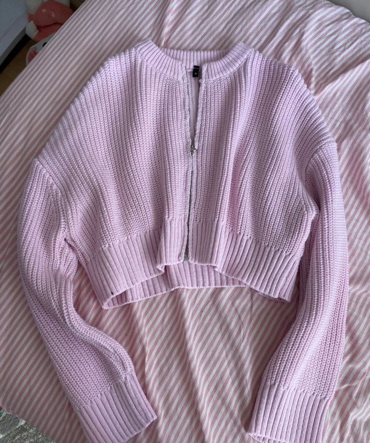 Pembe Triko Kadın Hırka - Görsel 2