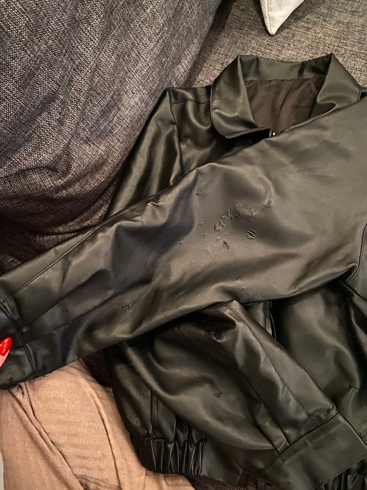 oversize deri ceket - Görsel 3