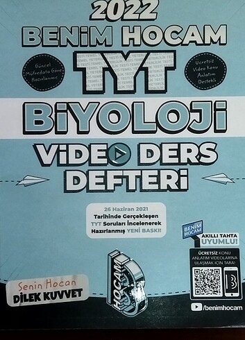BENİM HOCAM TYT BİYOLOJİ VİDEO DERS DEFTERİ 