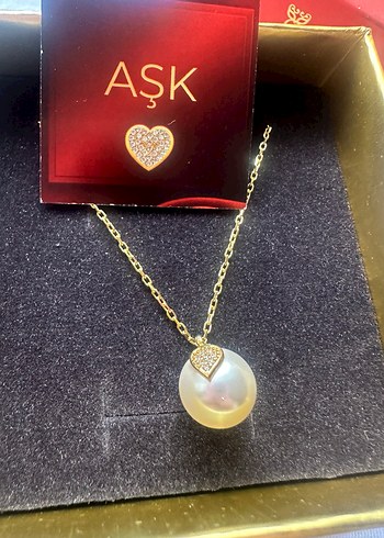 So chic 18 ayar altın kaplama  ask kolye - Görsel 3