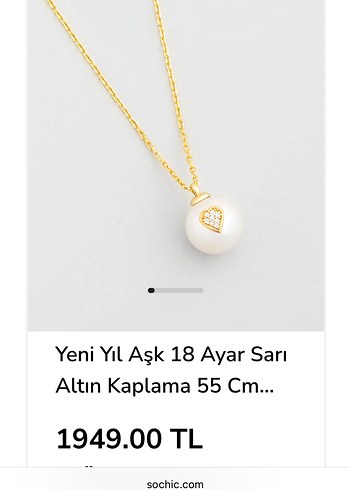 So chic 18 ayar altın kaplama  ask kolye - Görsel 6