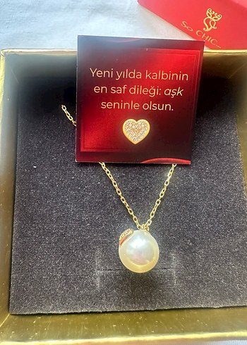 So chic 18 ayar altın kaplama  ask kolye - Görsel 2