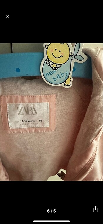 Zara Orjinal zara kız bebek yağmurluk