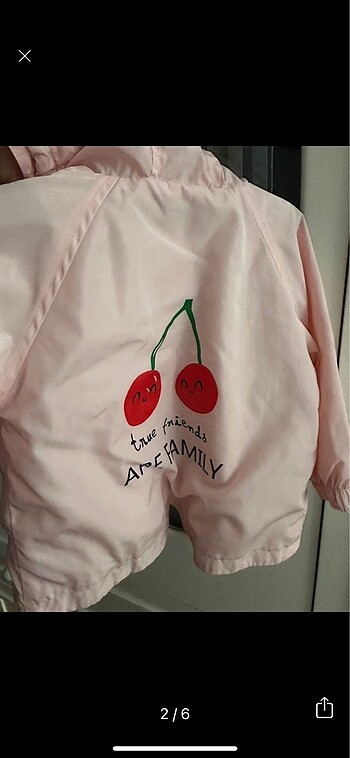 Orjinal zara kız bebek yağmurluk - Görsel 6