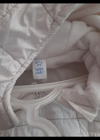 Bebek Beyaz Kapüşonlu Tulumu - Görsel 3