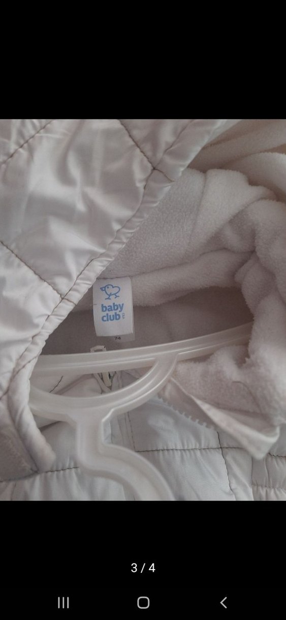 Bebek Beyaz Kapüşonlu Tulumu - Görsel 3