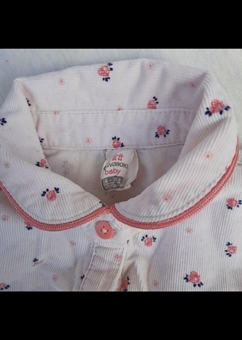 Uzun Kollu Çiçek Desenli Kız benek gömleği - Görsel 3