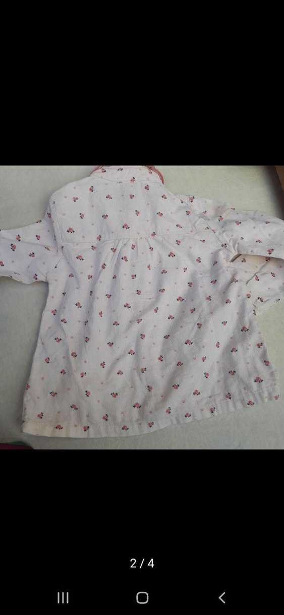 Uzun Kollu Çiçek Desenli Kız benek gömleği - Görsel 2