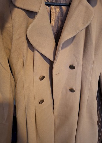 Bej uzun mont kışlık - Görsel 4