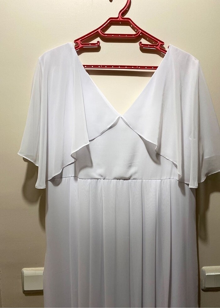 BEYAZ UZUN NİKAH ELBİSESİ - Görsel 2