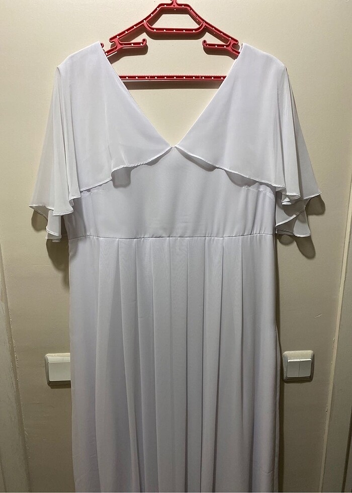 BEYAZ UZUN NİKAH ELBİSESİ - Görsel 3