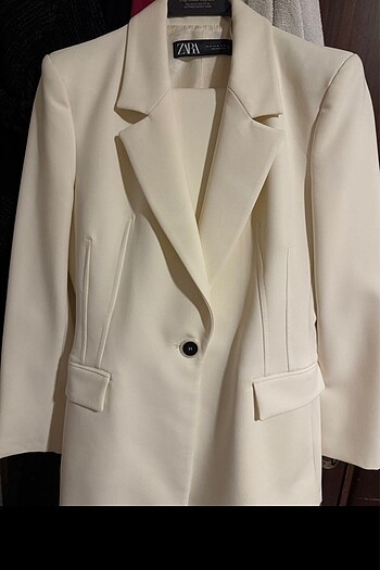 Harika Zara krem rengi blazer ceket slim fit