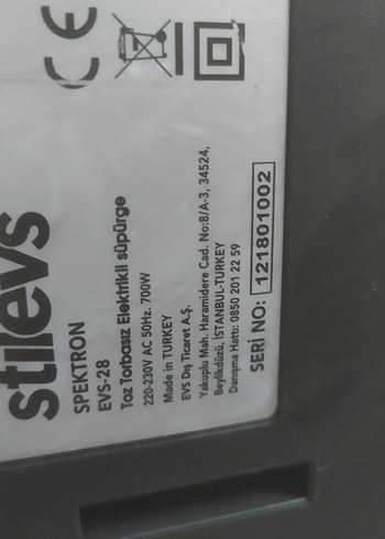 Gri Toz Torbasız Elektrikli Süpürge - Görsel 3