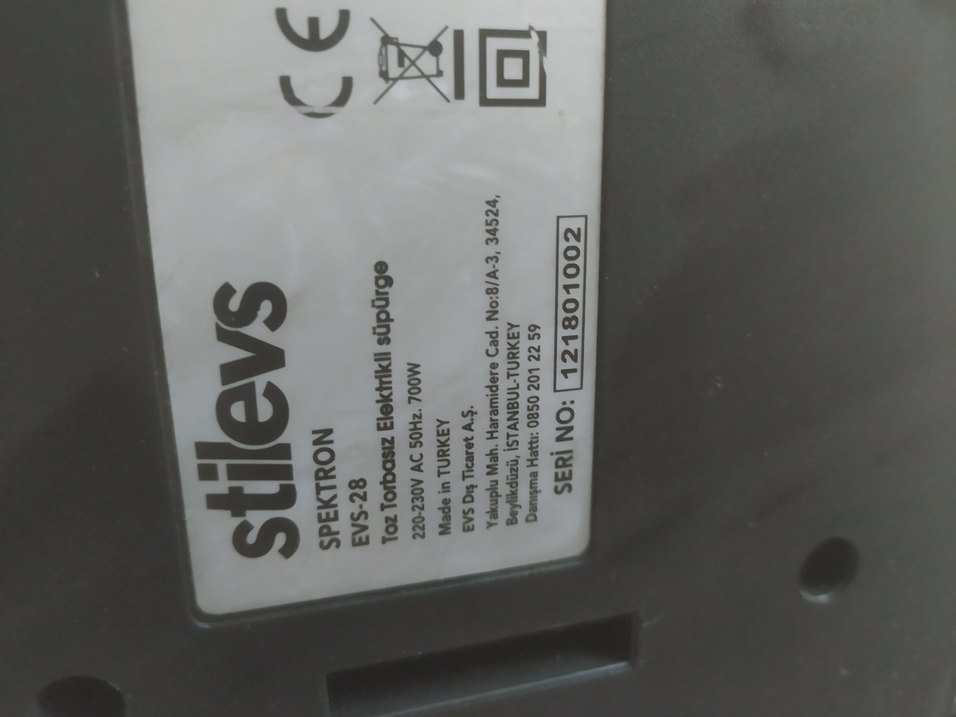 Gri Toz Torbasız Elektrikli Süpürge - Görsel 3