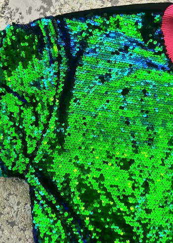 Renkli Payetli Sweatshirt - Görsel 3