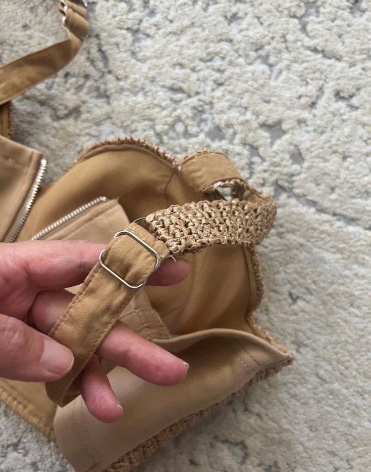 Nakışlı Fırfırlı Bej Straplez Büstiyer - Görsel 5