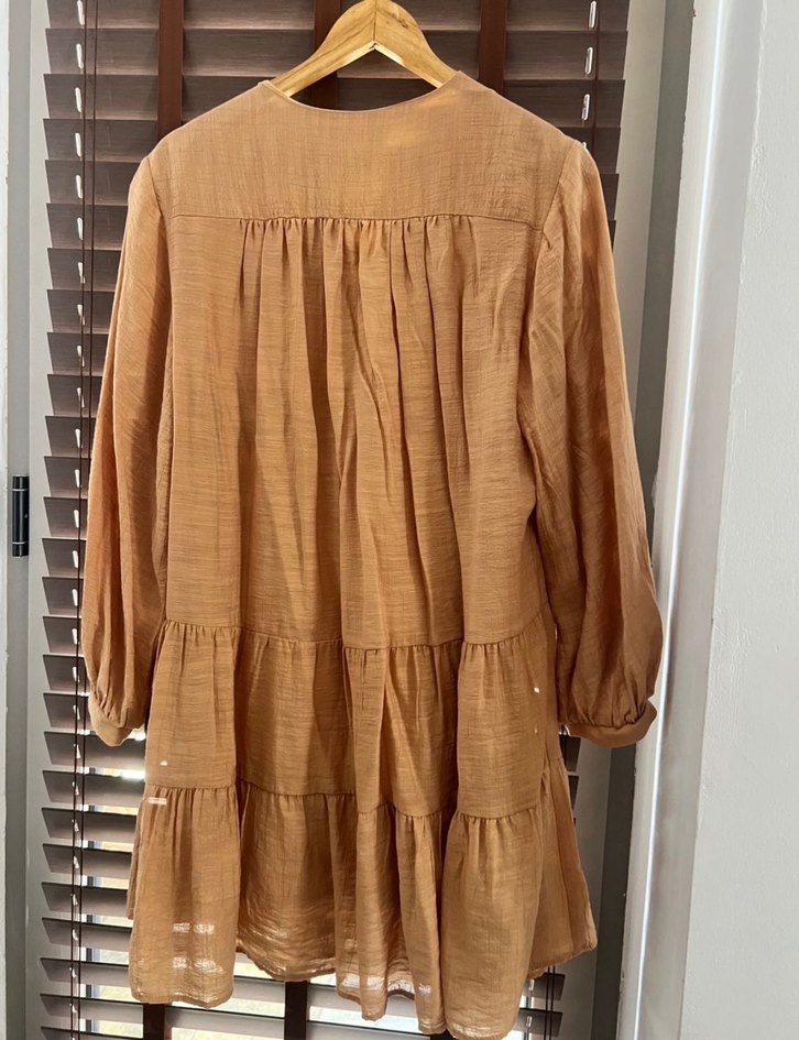 Bej Dantel Detaylı Bohem Midi Tunik - Görsel 5