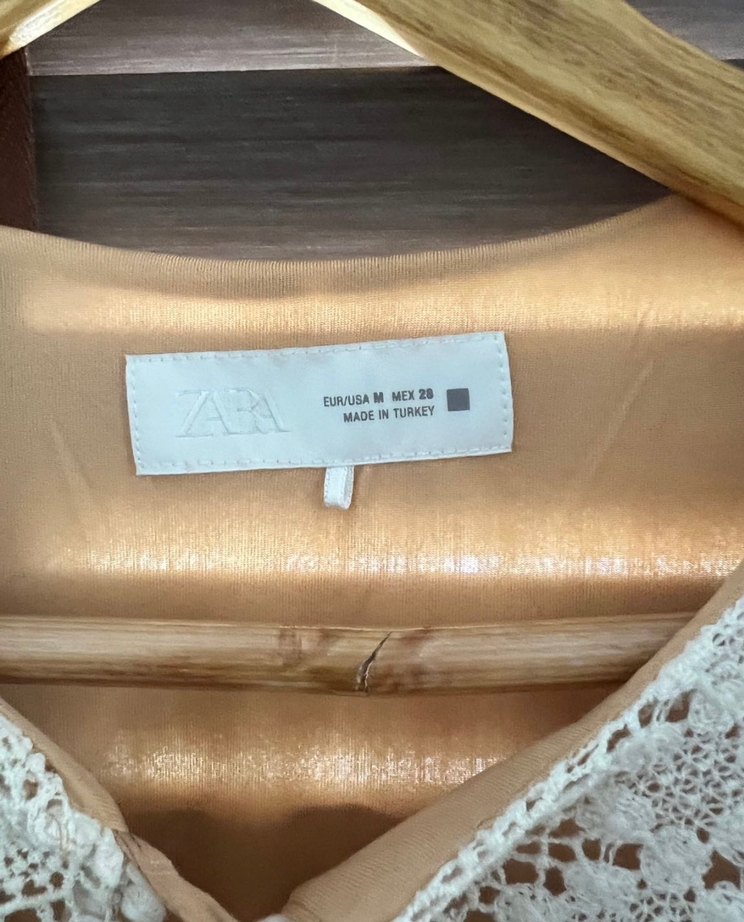 Bej Dantel Detaylı Bohem Midi Tunik - Görsel 3