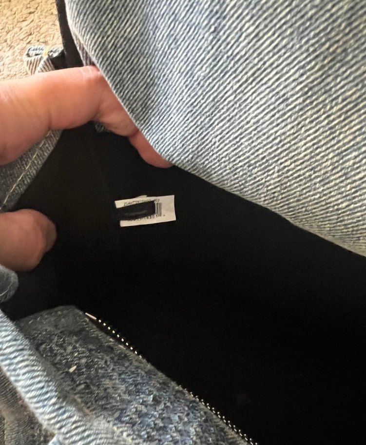 Gri Kot Kumaşlı Kadın El Çantası - Görsel 5