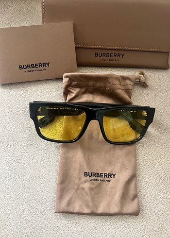 Burberry Kadın Sarı Şeffaf Camlı Gözlük - Görsel 4