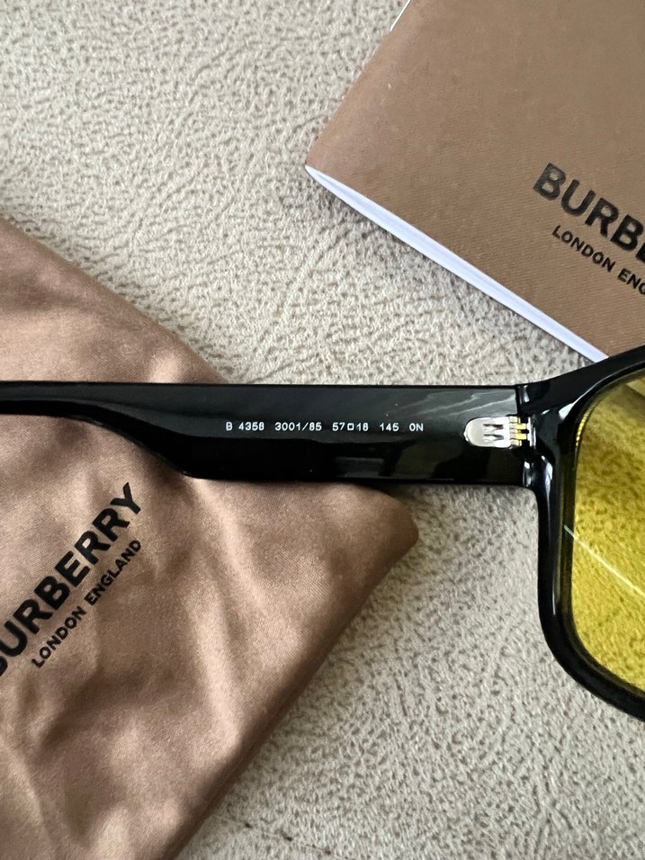 Burberry Kadın Sarı Şeffaf Camlı Gözlük - Görsel 5