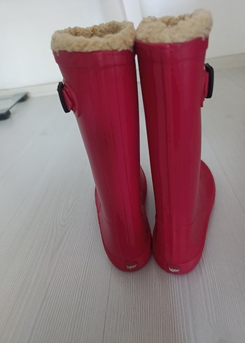 36 Beden Kız Çocuk Pembe Kürklü Lastik Bot