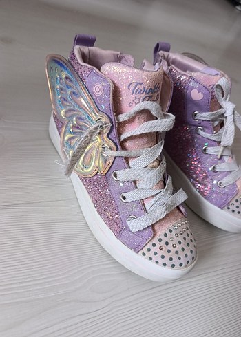 Kız Çocuk Mor Bağcıklı ve Cırt Cırtlı Spor Ayakkabı - Görsel 2