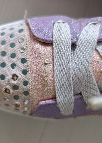 Kız Çocuk Mor Bağcıklı ve Cırt Cırtlı Spor Ayakkabı - Görsel 5