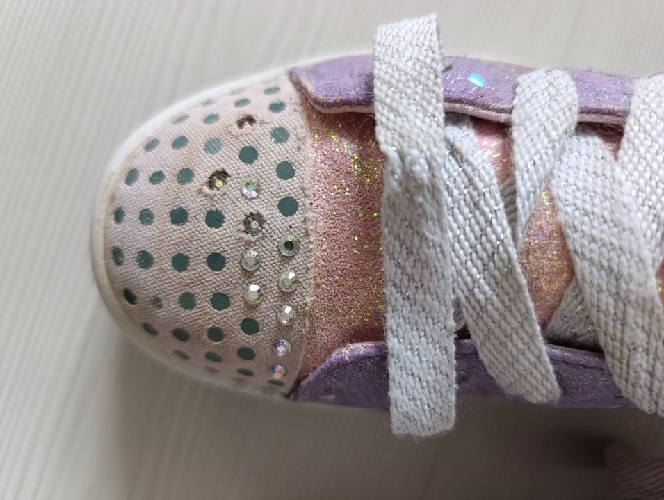 Kız Çocuk Mor Bağcıklı ve Cırt Cırtlı Spor Ayakkabı - Görsel 4