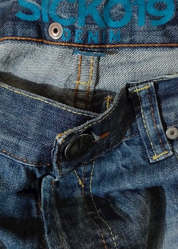 42 Beden mavi Renk Parlak Mavi Bol Kesim Kadın Kot Pantolon