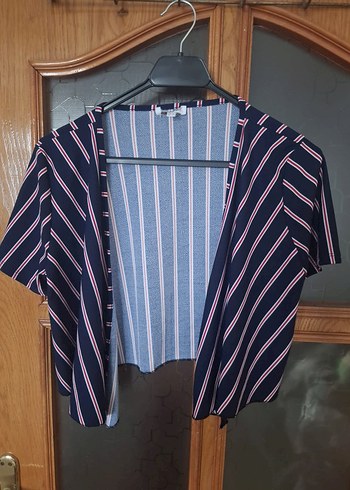 V Yaka Çizgili Kısa Bluz bağlamalı - Görsel 4