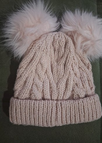 Bej Örgü Kadın Bere İki Ponponlu 8.12 yaş - Görsel 4