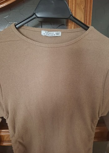 Bej Triko Bluz, Uzun Kollu, Midi Boy - Görsel 3