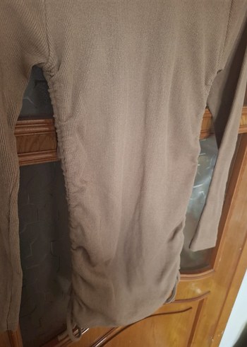 Bej Triko Bluz, Uzun Kollu, Midi Boy - Görsel 4