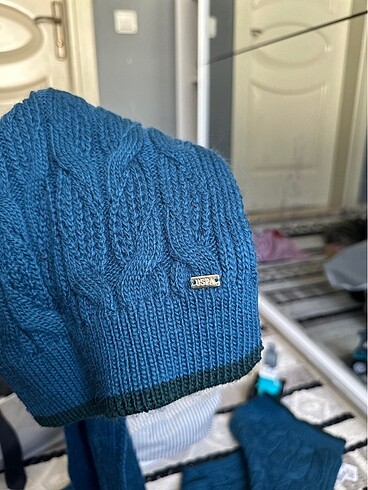 Us polo mavi unisex atkı